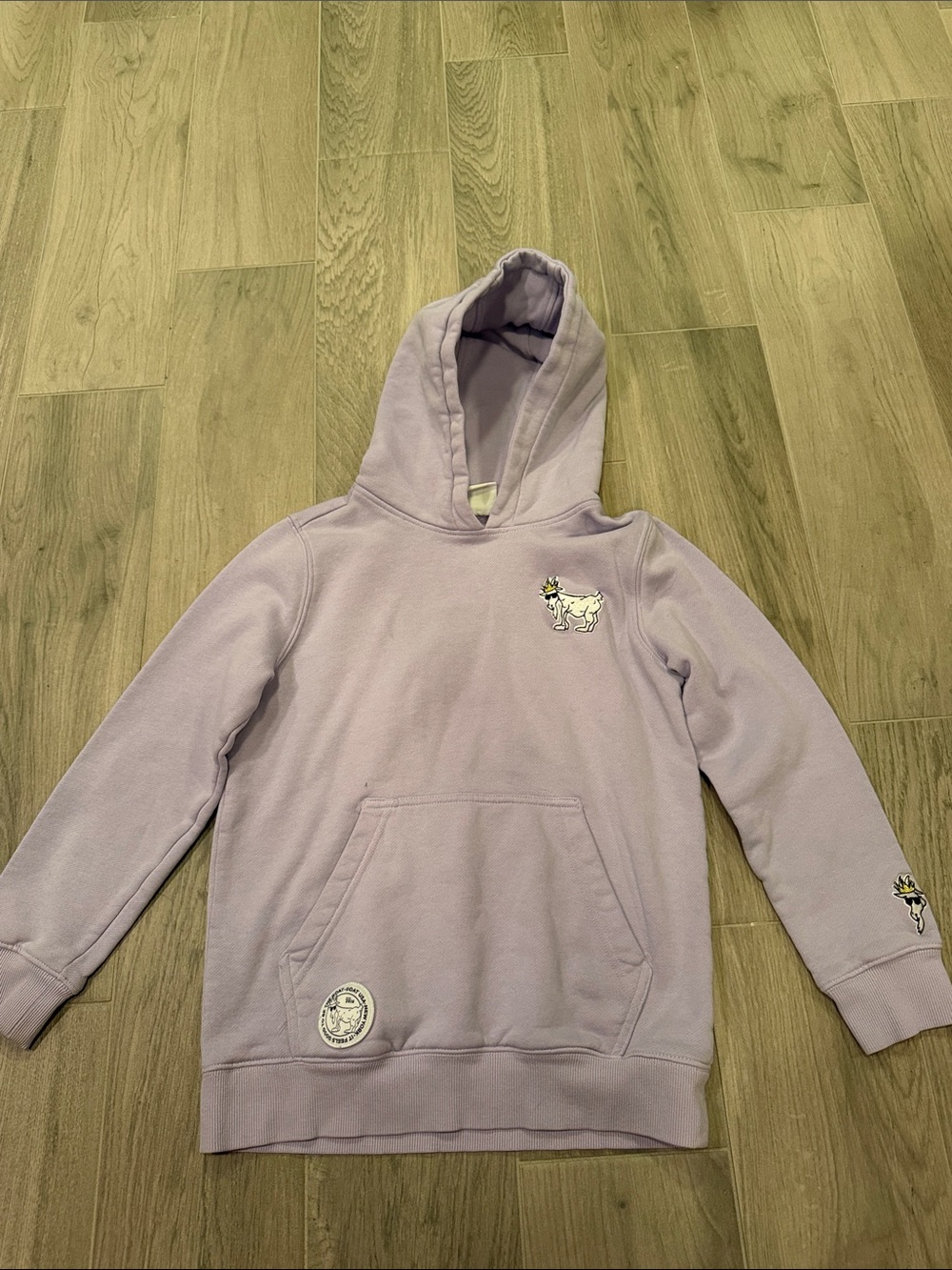 Goat USA Kids Lavender Hoodie Size Large